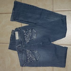 Light wash blue jeans